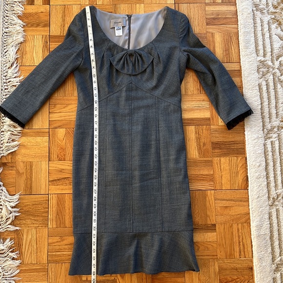 Sunny Choi Grey Fitted Wool Dress Sz 6 EUC - Picture 13 of 14